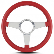 Mark 4 Standard 14" Polished Spoke Steering Wheel Bright Red