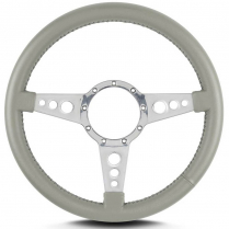Mark 4 GT 14" Polished Spoke Steering Wheel - Light Grey