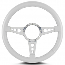 Mark 4 GT 14" Polished Spoke Steering Wheel - White