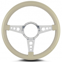 Mark 4 GT 14" Polished Spoke Steering Wheel - Bone