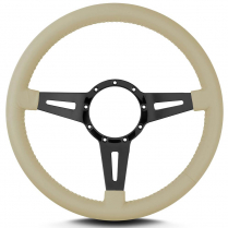 Mark 4 Elegante 14" Black Spoke Steering Wheel - Bone