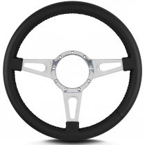 Mark 4 Supreme 14" Polished Spoke Steering Wheel - Black