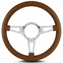 Mark 4 Supreme 14" Polished Spoke Steering Wheel - Caramel