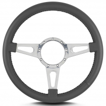 Mark 4 Supreme 14" Polished Spoke Steering Wheel - Dark Grey