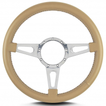 Mark 4 Supreme 14" Polished Spoke Steering Wheel - Tan