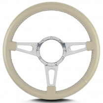 Mark 4 Supreme 14" Polished Spoke Steering Wheel - Bone