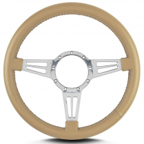 14" Mark 4 Double Slot Steering Wheel, Standard Grip - Polished