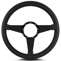 Mark 4 Standard 14" Black Spoke Steering Wheel - Black