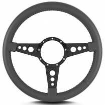 Mark 4 GT 14" Black Spoke Steering Wheel - Dark Grey