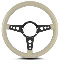 Mark 4 GT 14" Black Spoke Steering Wheel - Bone