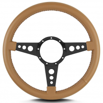 Mark 4 GT 14" Black Spoke Steering Wheel - Chestnut