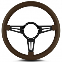 Mark 4 Double Slot 14" Steering Wheel - Brown