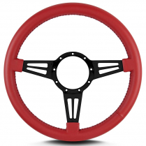 Mark 4 Double Slot 14" Steering Wheel - Bright Red