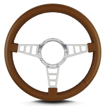 Mark 4 Track GT Polish Standard Grip Steer Wheel - Caramel