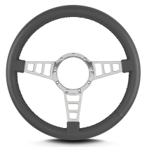 Mark 4 Track GT Polish Standard Grip Steer Wheel - Dk Grey