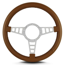 Mark 4 Track GT Gray Standard Grip Steering Wheel - Caramel
