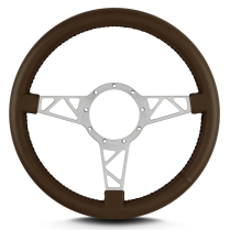 Mark 4 Truss Gray Standard Grip Steering Wheel - Brown