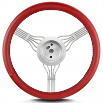 Banjo 15" Steering Wheel w/Flaming River Adapter Bright Red