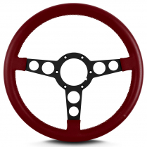 Trans Am 69-81 Pontiac 14" Blk Spoke Steering Wheel Burgundy