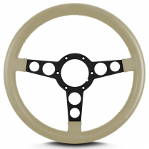 Trans Am 69-81 Pontiac 14" Blk Spoke Steering Wheel - Bone