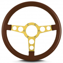 Trans Am 69-81 Pontiac 14" Gold Spoke Steering Wheel Caramel