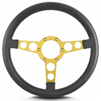 Trans Am 69-81 Pontiac 14" Gold Spoke Steering Wheel Dk Grey