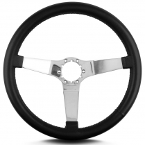Vette 3 14" Pol Spoke Steering Wheel Stock 6 Hole - Black