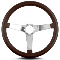 Vette 3 14" Pol Spoke Steering Wheel Stock 6 Hole - Brown