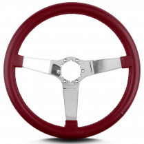 Vette 3 14" Pol Spoke Steering Wheel Stock 6 Hole - Burgundy