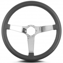 Vette 3 14" Pol Spoke Steering Wheel Stock 6 Hole - Dk Grey