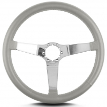 Vette 3 14" Pol Spoke Steering Wheel Stock 6 Hole - Lt Grey