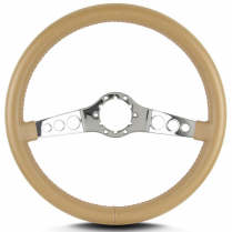 Vette SS 14" Pol Spoke Steering Wheel Stock 6 Hole - Tan