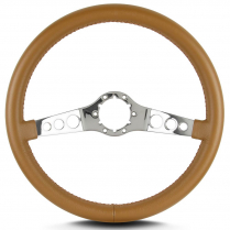 Vette SS 14" Pol Spoke Steering Wheel Stock 6 Hole- Chestnut