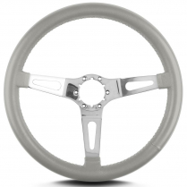 14" Teardrop 3 Spoke Steering Wheel, Standard Grip - Polished