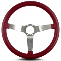 Vette 3 14" Satin Steering Wheel Standard Grip - Burgandy