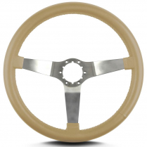 Vette 3 14" Satin Steering Wheel Standard Grip - Tan