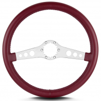 SS Series 14" Steering Wheel Brushed Standard Grip- Burgandy