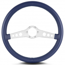 SS Series 14" Steering Wheel Brushed Standard Grip - Blue