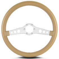 SS Series 14" Steering Wheel Brushed Standard Grip - Tan