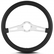 Teardrop 2 Spoke 14" Satin Steering Wheel Std Grip - Black