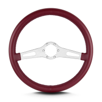 Teardrop 2 Spoke 14" Satin Steering Wheel Std Grip- Burgandy