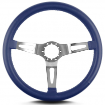 14" Teardrop 3 Spoke Steering Wheel, Standard Grip - Brushed