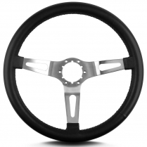 Teardrop 3 Spoke 14" Satin Steering Wheel Std Grip - Black