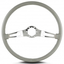 15" Teardrop 2 Spoke Steering Wheel, Thin Grip - Polished