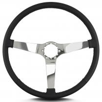 Vette 3 SS 15" Pol Spoke Thin Grip Steering Wheel - Black