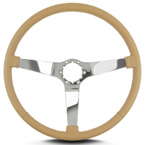 Vette 3 SS 15" Pol Spoke Thin Grip Steering Wheel - Tan