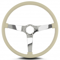 Vette 3 SS 15" Pol Spoke Thin Grip Steering Wheel - Bone