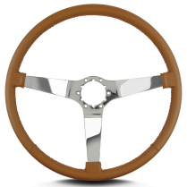 Vette 3 SS 15" Pol Spoke Thin Grip Steering Wheel - Chestnut