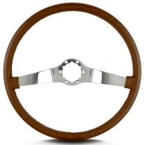Two Smooth 15" Pol Spoke Thin Grip Steering Wheel - Carmel