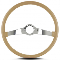 Two Smooth 15" Pol Spoke Thin Grip Steering Wheel - Tan